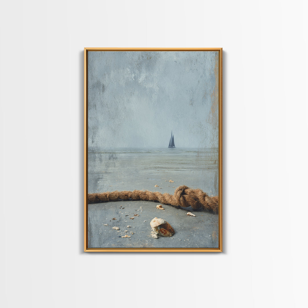 Shark Silhouette in Deep Blue Light Framed Canvas Print, Marine Life Art, Nautical Wall Art, Living Room Decor, Abstract Art, MLA-2x3-92