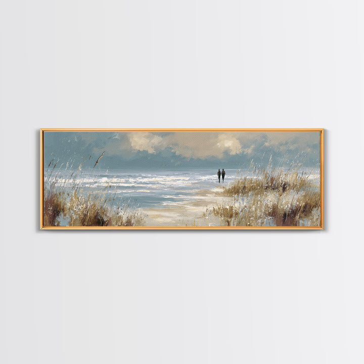 Seahorse Pair Among Sea Grass Canvas Print, Marine Life Art, Coastal Decor, Living Room Decor, Fine Art, Marine, Fish Art, MLA-3x1-21