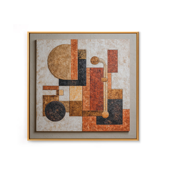 Jazz Musician in Angular Mid Century Style Canvas Print, Midcentury Modern Art, Statement Artwork, Living Room Decor, Retro, MMA-1x1-9