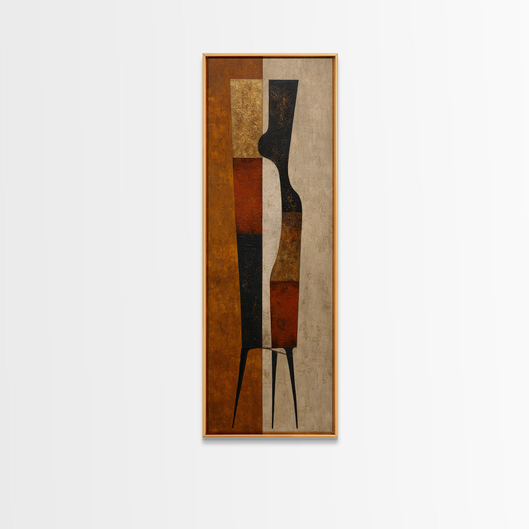 Eames Era Chair Silhouette as Graphic Art Canvas Print, Midcentury Modern Art, Living Room Decor, Watercolor Art, Retro, MMA-1x3-16