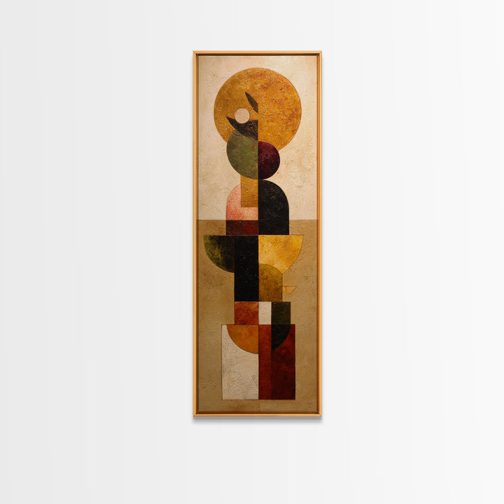 Sunburst Clock Composition Canvas Print, Midcentury Modern Art, Digital Print, Living Room Decor, Retro, Minimalist Wall Art, MMA-1x3-33