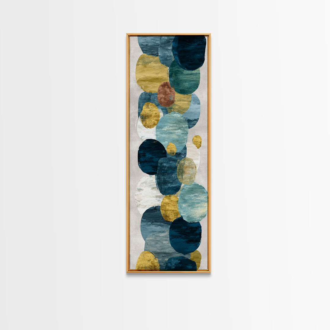 Teal Sofa Era Abstract Pattern Without Furniture Canvas Print, Midcentury Modern Art, Mid Century Modern, Living Room Decor, MMA-1x3-60