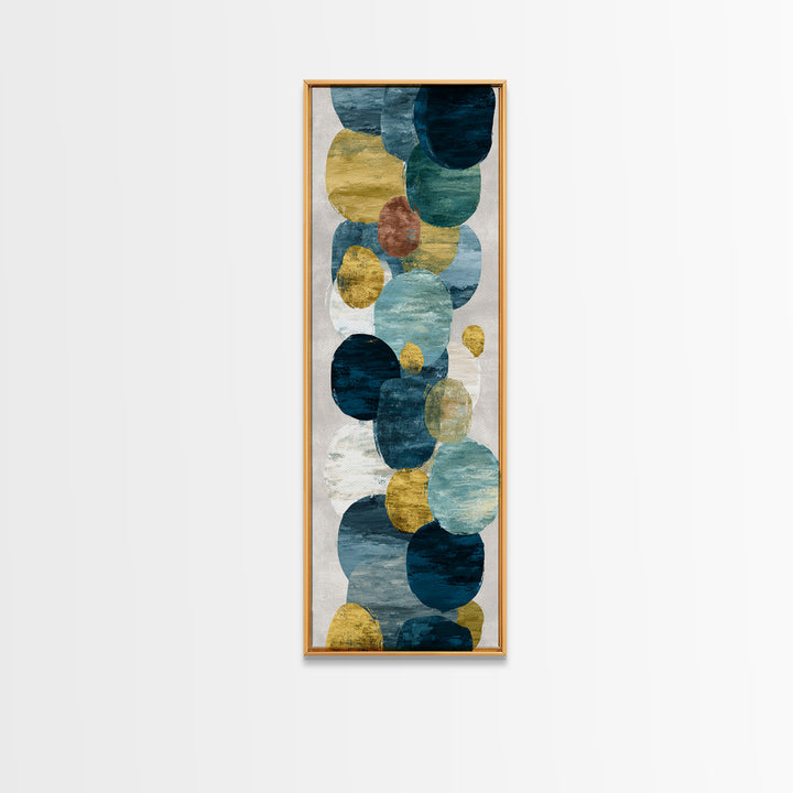 Teal Sofa Era Abstract Pattern Without Furniture Canvas Print, Midcentury Modern Art, Mid Century Modern, Living Room Decor, MMA-1x3-60