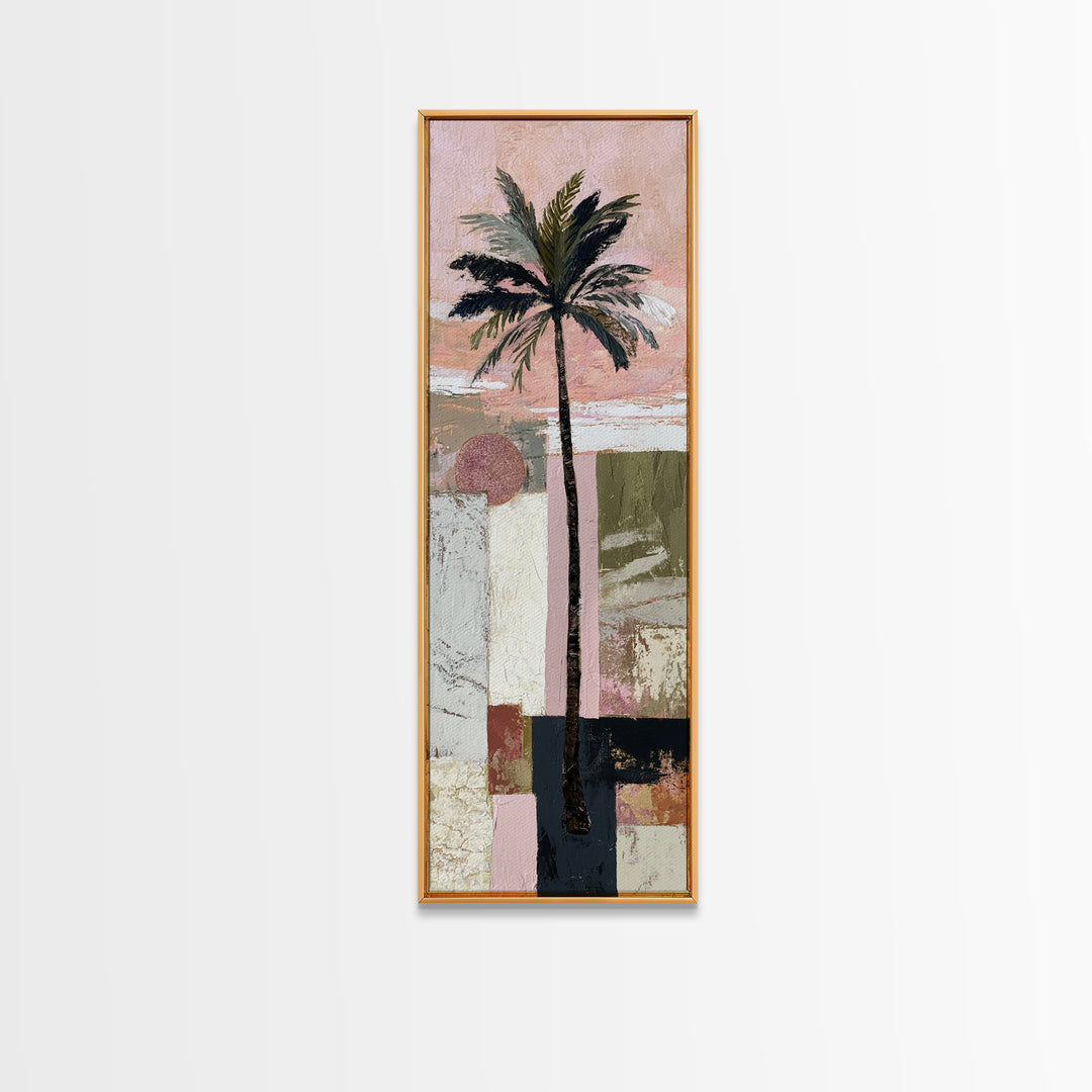 Stylized Palm Tree Canvas Print, Midcentury Modern Art, Poster, Living Room Decor, Fine Art, Retro, Art Deco, Original Art, MMA-1x3-77