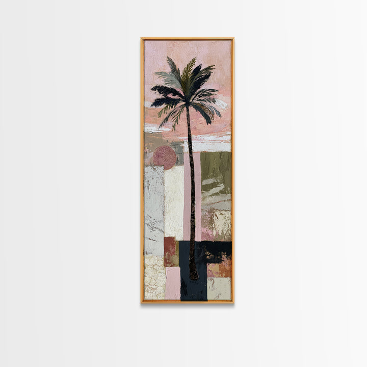 Stylized Palm Tree Canvas Print, Midcentury Modern Art, Poster, Living Room Decor, Fine Art, Retro, Art Deco, Original Art, MMA-1x3-77