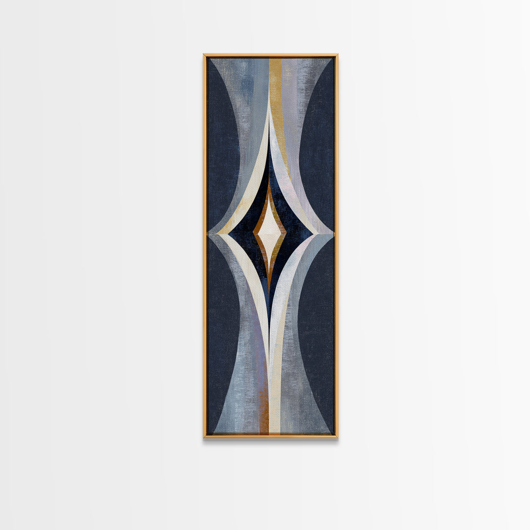 Rocket Ship in Retro Space Age Design Canvas Print, Midcentury Modern Art, Textured Painting, Living Room Decor, Retro, MMA-1x3-98