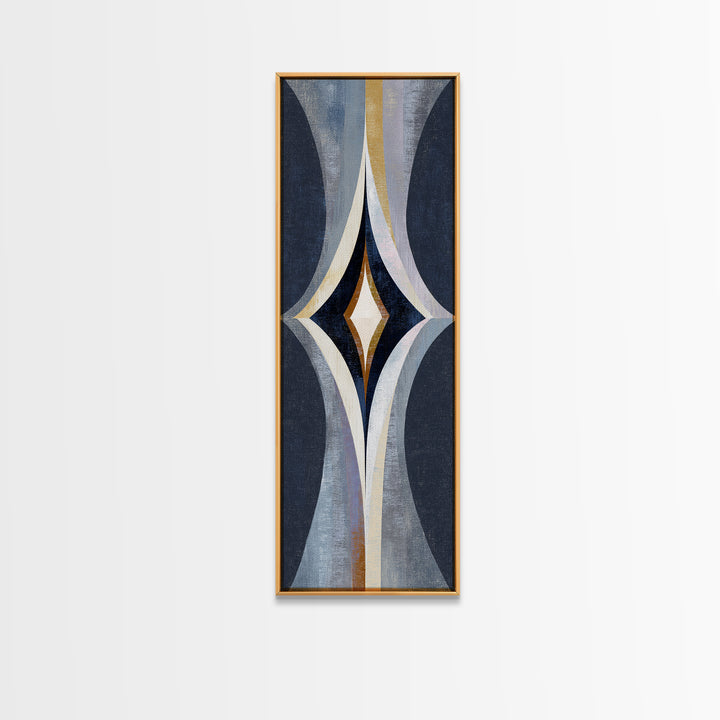 Rocket Ship in Retro Space Age Design Canvas Print, Midcentury Modern Art, Textured Painting, Living Room Decor, Retro, MMA-1x3-98