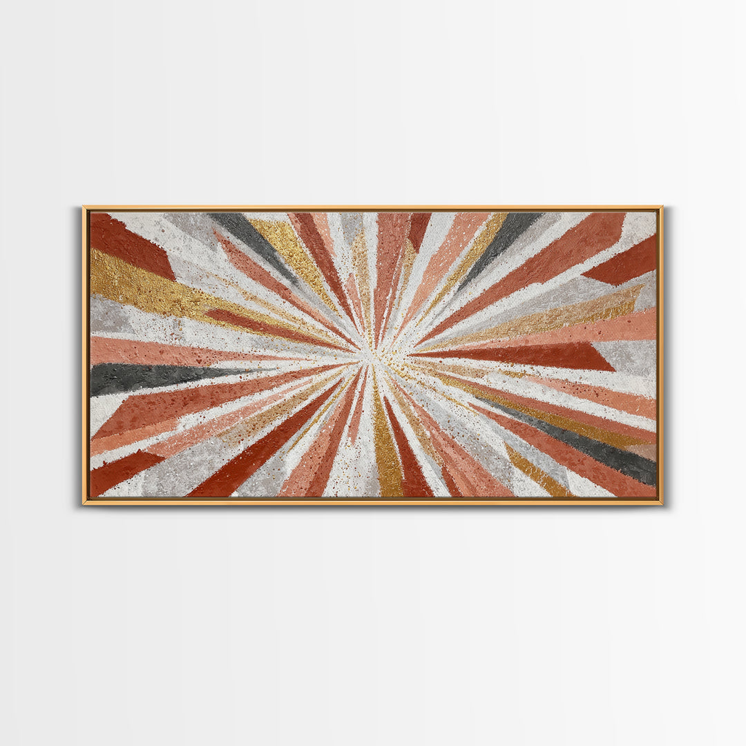 Atomic Starburst Pattern Canvas Print, Midcentury Modern Art, Art Print, Living Room Decor, Fine Art, Retro, Abstract Wall Art, MMA-2x1-94