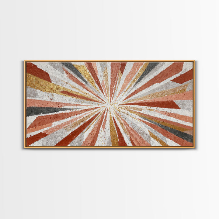 Atomic Starburst Pattern Canvas Print, Midcentury Modern Art, Art Print, Living Room Decor, Fine Art, Retro, Abstract Wall Art, MMA-2x1-94