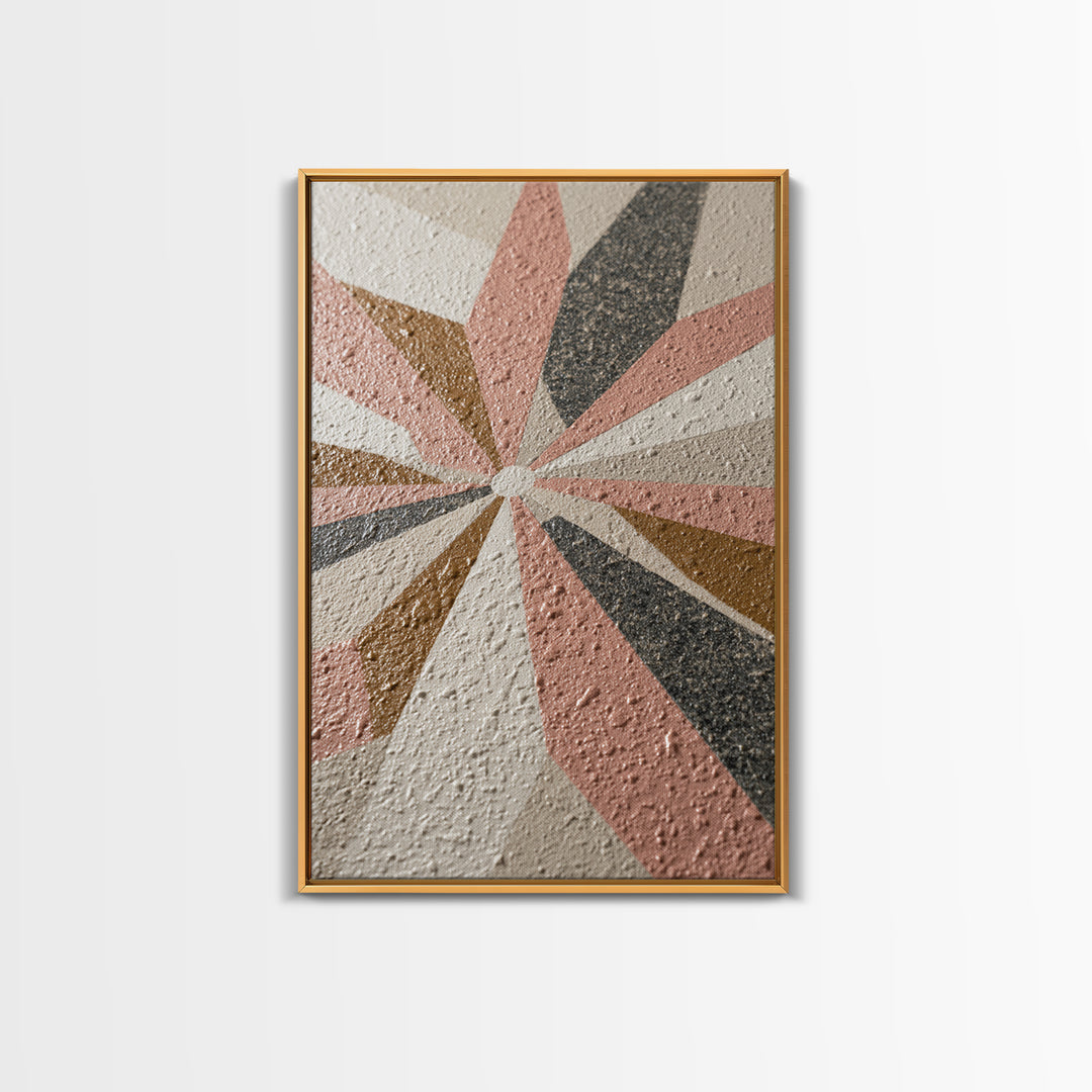 Atomic Starburst Pattern Framed Canvas Print, Midcentury Modern Art, Wall Decor, Living Room Decor, Fine Art, Retro, MMA-2x3-34