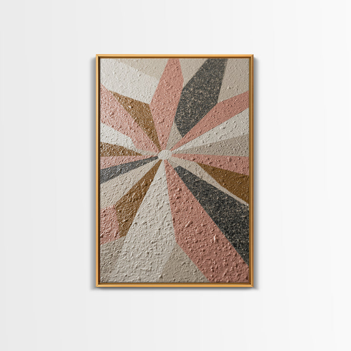 Atomic Starburst Pattern Framed Canvas Print, Midcentury Modern Art, Wall Decor, Living Room Decor, Fine Art, Retro, MMA-2x3-34