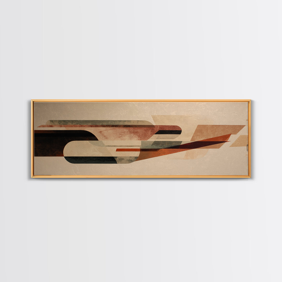 Rocket Ship in Retro Space Age Design Canvas Print, Midcentury Modern Art, Wall Decor, Living Room Decor, Fine Art, Retro, MMA-3x1-30
