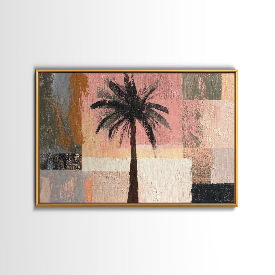 Stylized Palm Tree Canvas Print, Midcentury Modern Art, Living Room Wall Art, Living Room Decor, Fine Art, Retro, Luxury Decor, MMA-3x2-21