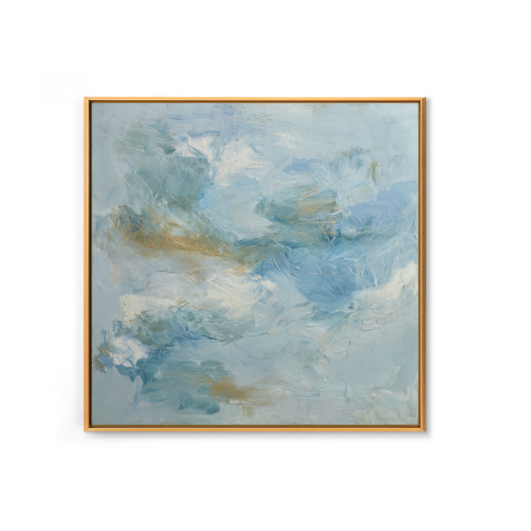 Calming Blue Abstract Framed Canvas Print, Medical Office Art, Nurse Wall Art, Office Decor, Abstract Art, Calm, Room Decor, MOA-1x1-1