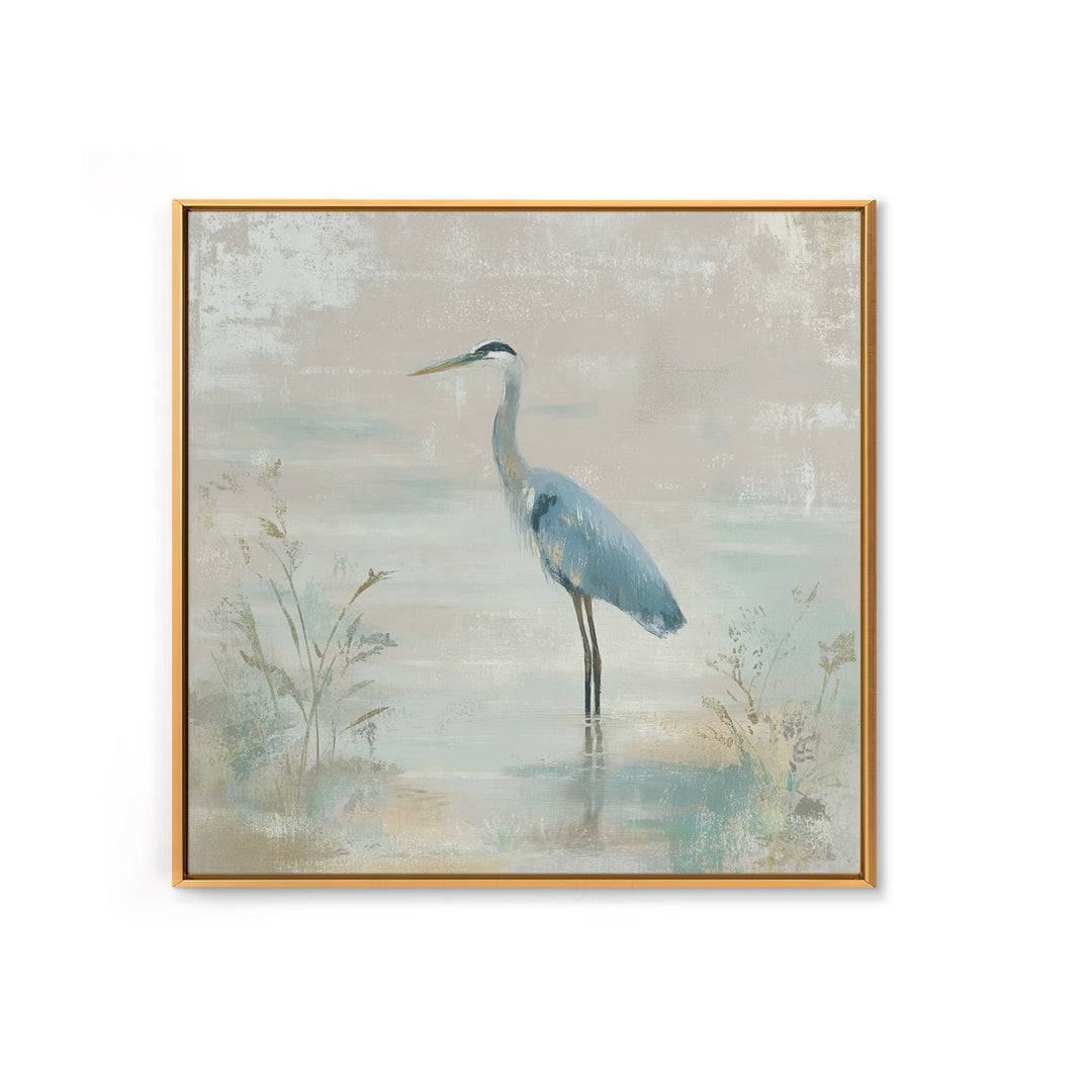 Blue Heron Standing Canvas Print, Medical Office Art, Educational Poster, Office Decor, Fine Art, Calm, Fine Art Print, MOA-1x1-14