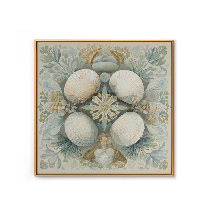 Coastal Shells and Water Study Canvas Print, Medical Office Art, Office Decor, Calm, Brain Poster, Healthcare Wall Art, MOA-1x1-20