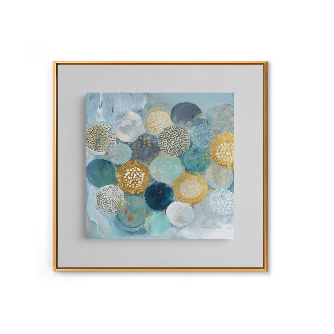 Abstract Cells and Circles as Soothing Pattern Framed Canvas Print, Medical Office Art, Fine Art Print, Office Decor, MOA-1x1-29