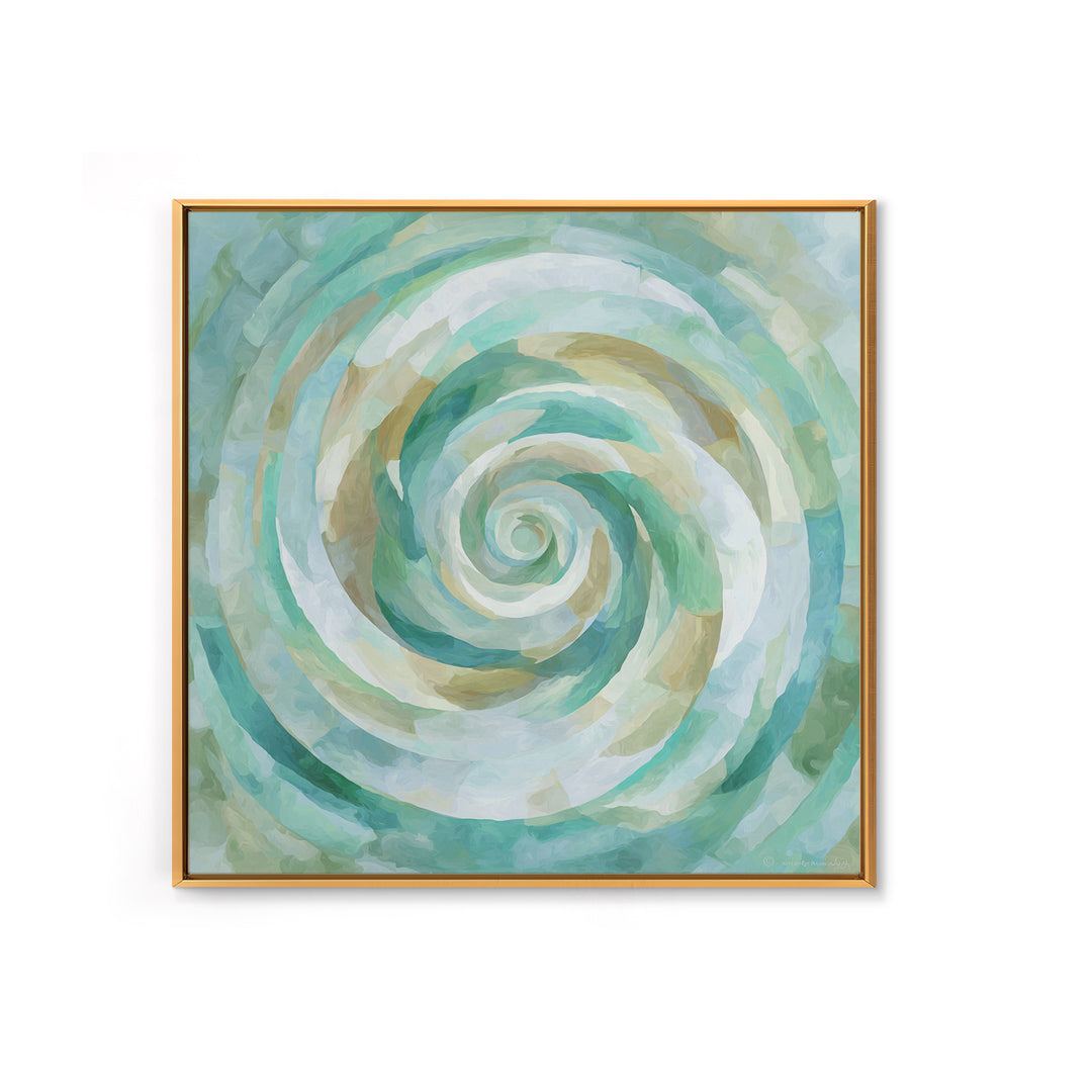 Abstract Healing Spiral Framed Canvas Print, Medical Office Art, Healthcare Wall Art, Office Decor, Abstract Art, Calm, MOA-1x1-39