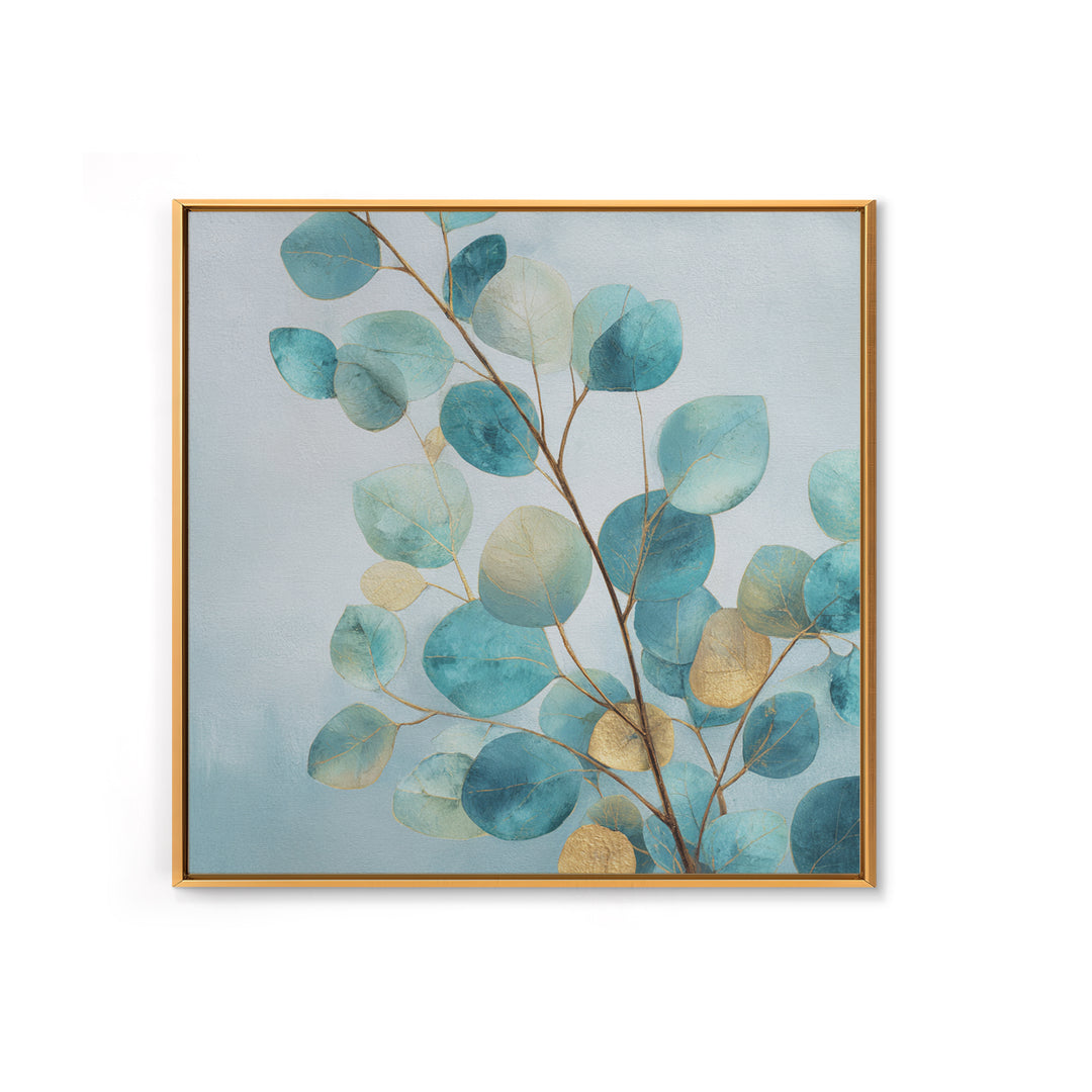 Botanical Eucalyptus Branch Framed Canvas Print, Medical Office Art, Nurse Wall Art, Office Decor, Watercolor Art, Calm, MOA-1x1-51