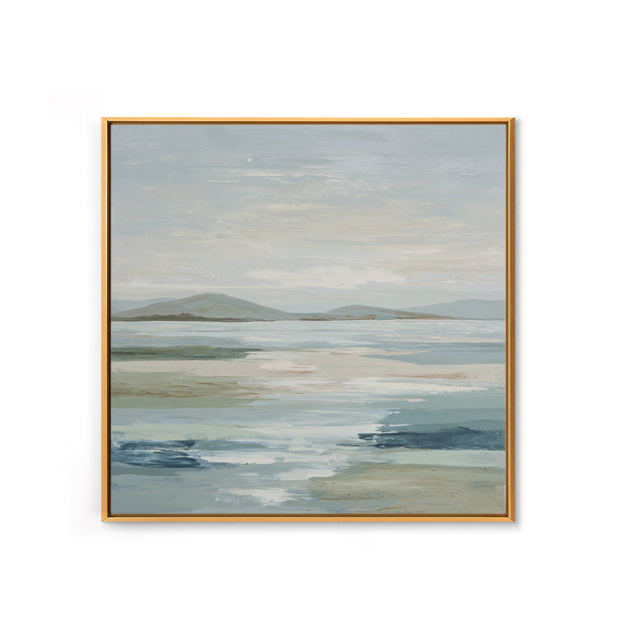 Peaceful Ocean Horizon Framed Canvas Print, Medical Office Art, Healthcare Wall Art, Office Decor, Calm, Gallery Decor, MOA-1x1-52
