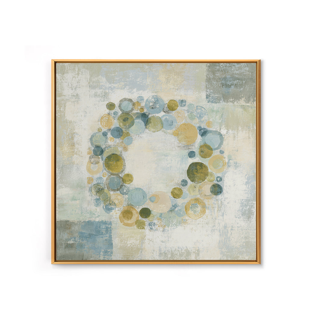 Abstract Cells and Circles as Soothing Pattern Framed Canvas Print, Medical Office Art, Fine Art Print, Office Decor, MOA-1x1-53