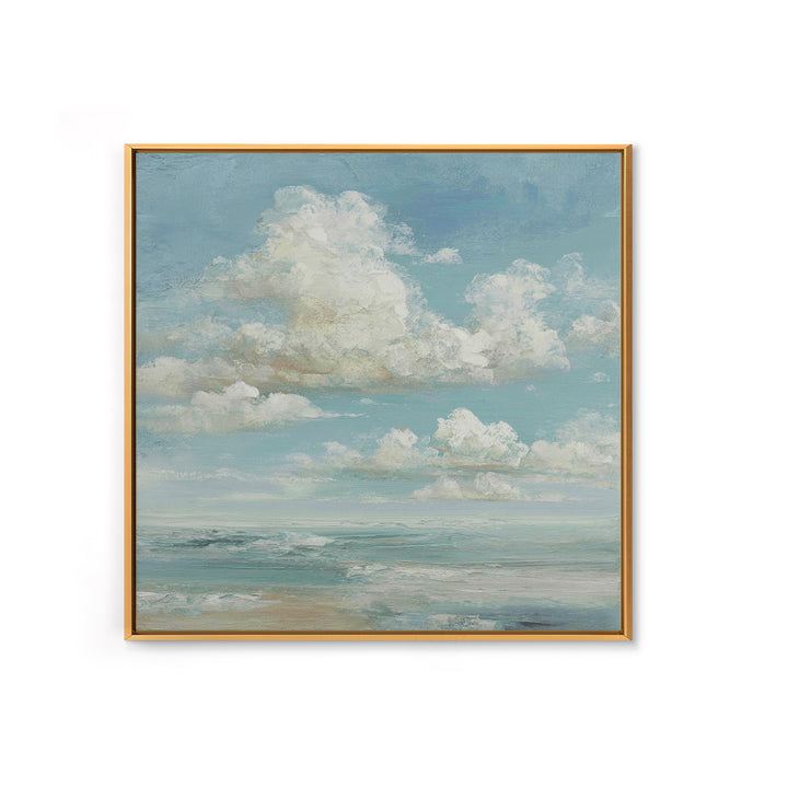 Sky and Cloud Scene Framed Canvas Print, Medical Office Art, Statement Artwork, Office Decor, Abstract Art, Calm, Digital Art, MOA-1x1-57