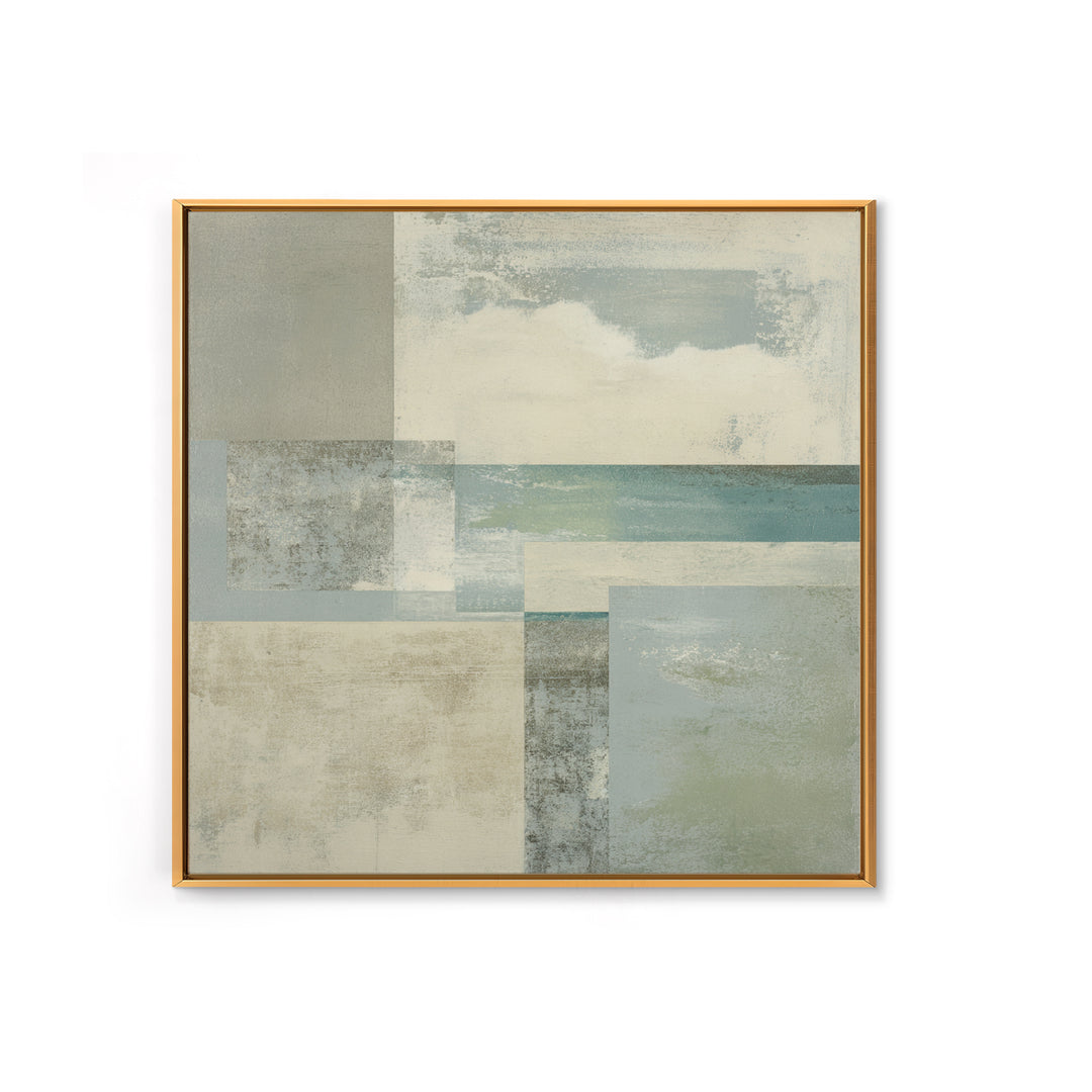 Clean Geometric Composition Framed Canvas Print, Medical Office Art, Biology Art, Office Decor, Abstract Art, Calm, Art Print, MOA-1x1-58