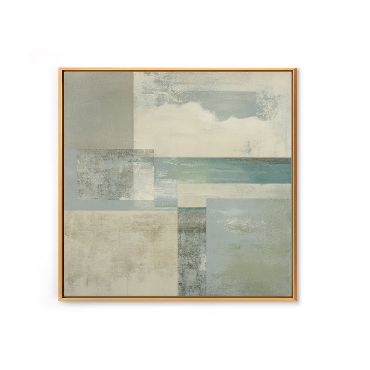 Clean Geometric Composition Framed Canvas Print, Medical Office Art, Biology Art, Office Decor, Abstract Art, Calm, Art Print, MOA-1x1-58