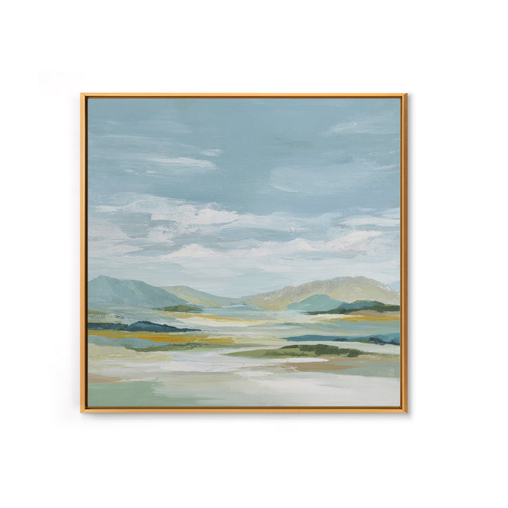 Soft Mountain Landscape Framed Canvas Print, Medical Office Art, Medical School, Office Decor, Fine Art, Calm, Minimalist Decor, MOA-1x1-74