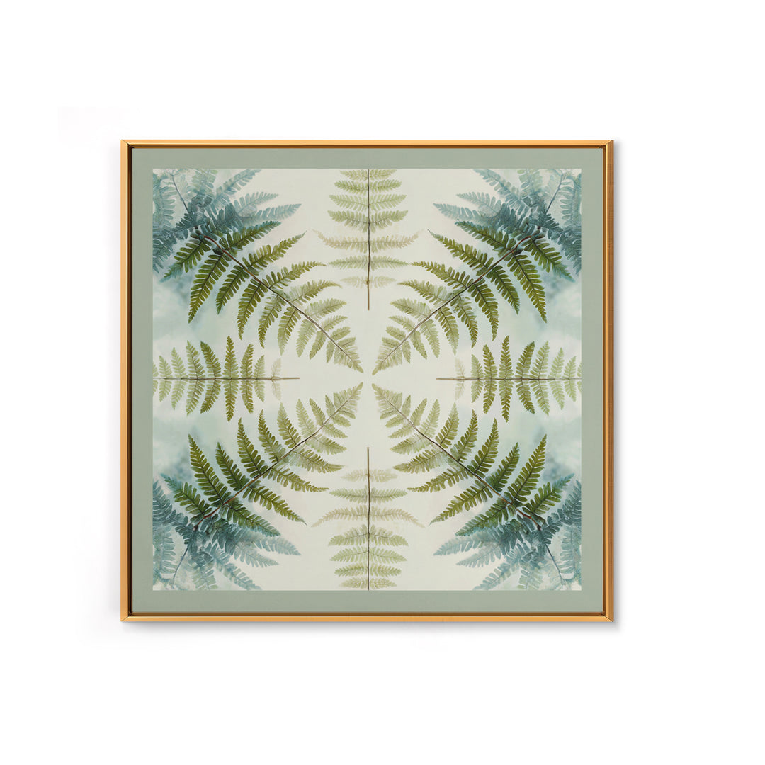 Minimal Green Fern Specimen Framed Canvas Print, Medical Office Art, Medical Student Gift, Office Decor, Fine Art, Calm, MOA-1x1-8