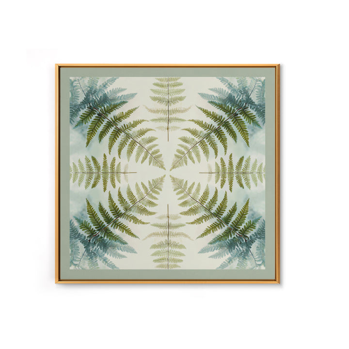 Minimal Green Fern Specimen Framed Canvas Print, Medical Office Art, Medical Student Gift, Office Decor, Fine Art, Calm, MOA-1x1-8