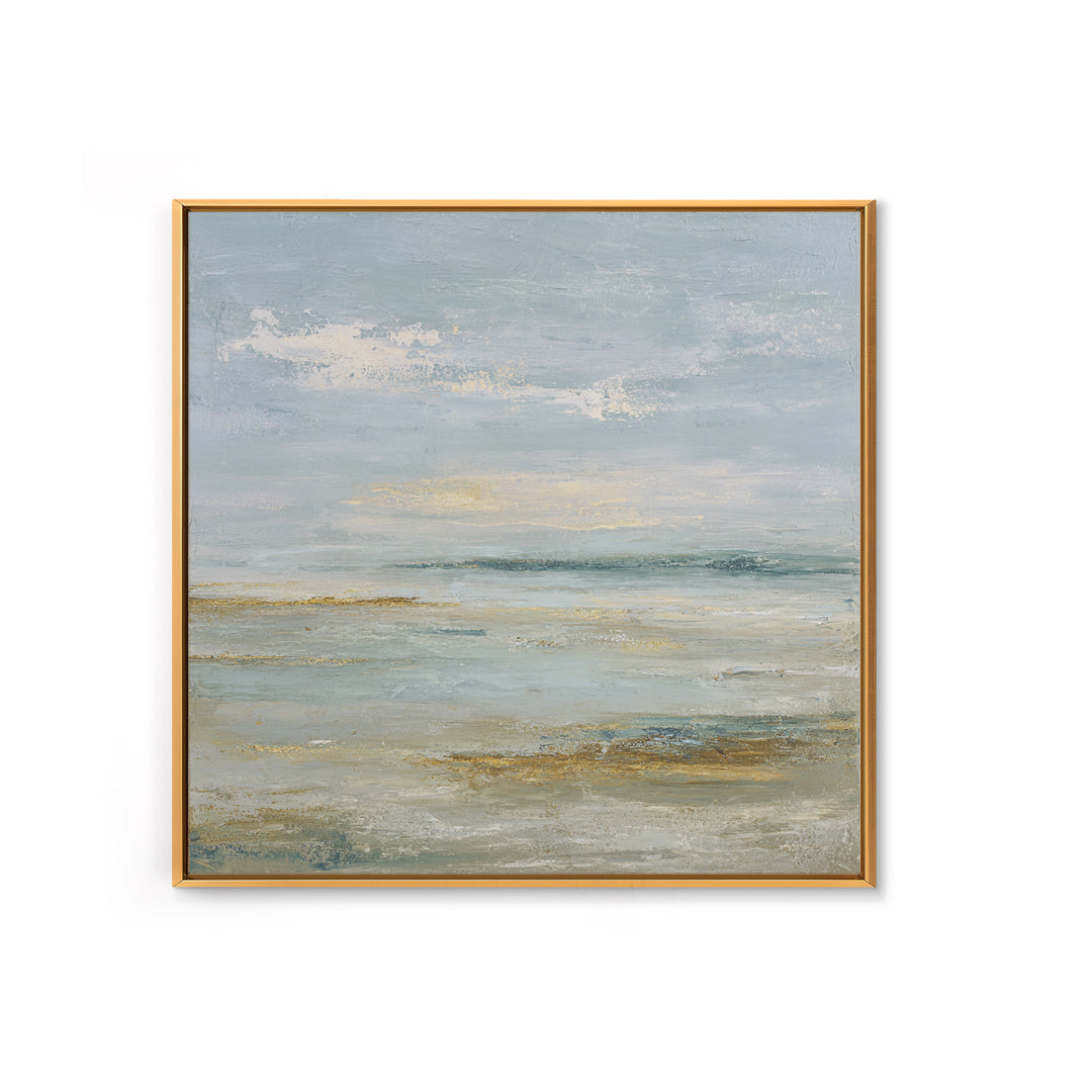Large Neutral Landscape Framed Canvas Print, Medical Office Art, Textured Painting, Office Decor, Oil Painting, Calm, MOA-1x1-88