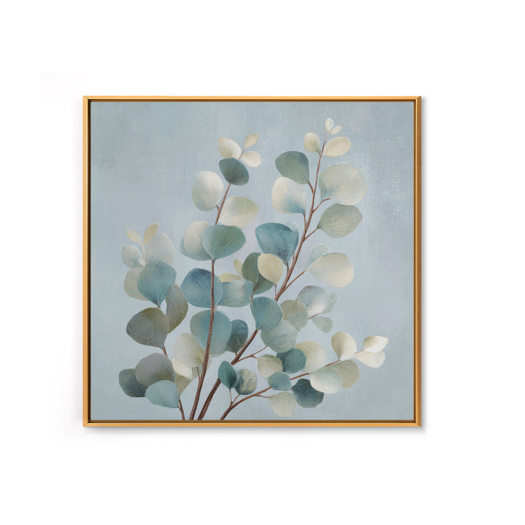 Botanical Eucalyptus Branch Canvas Print, Medical Office Art, Wall Art, Office Decor, Oil Painting, Calm, Printable Card, MOA-1x1-99