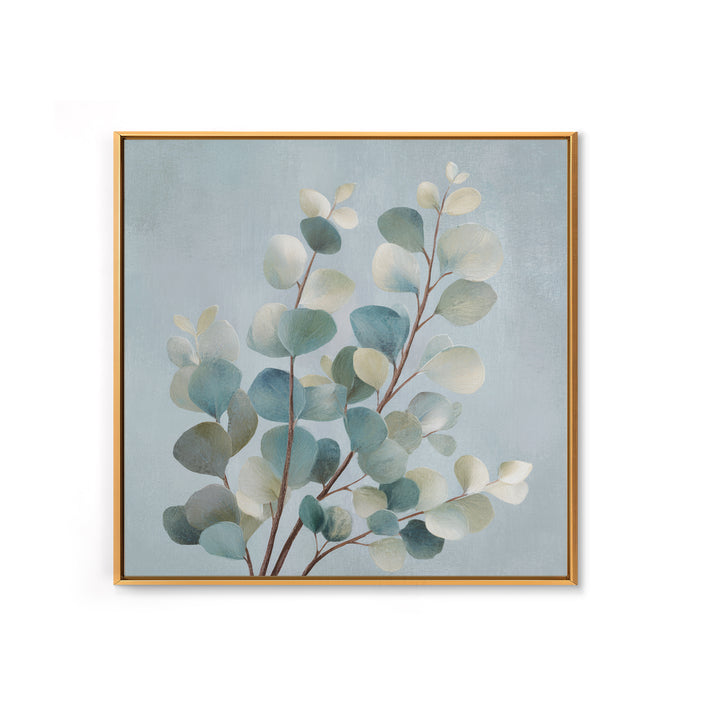 Botanical Eucalyptus Branch Canvas Print, Medical Office Art, Wall Art, Office Decor, Oil Painting, Calm, Printable Card, MOA-1x1-99