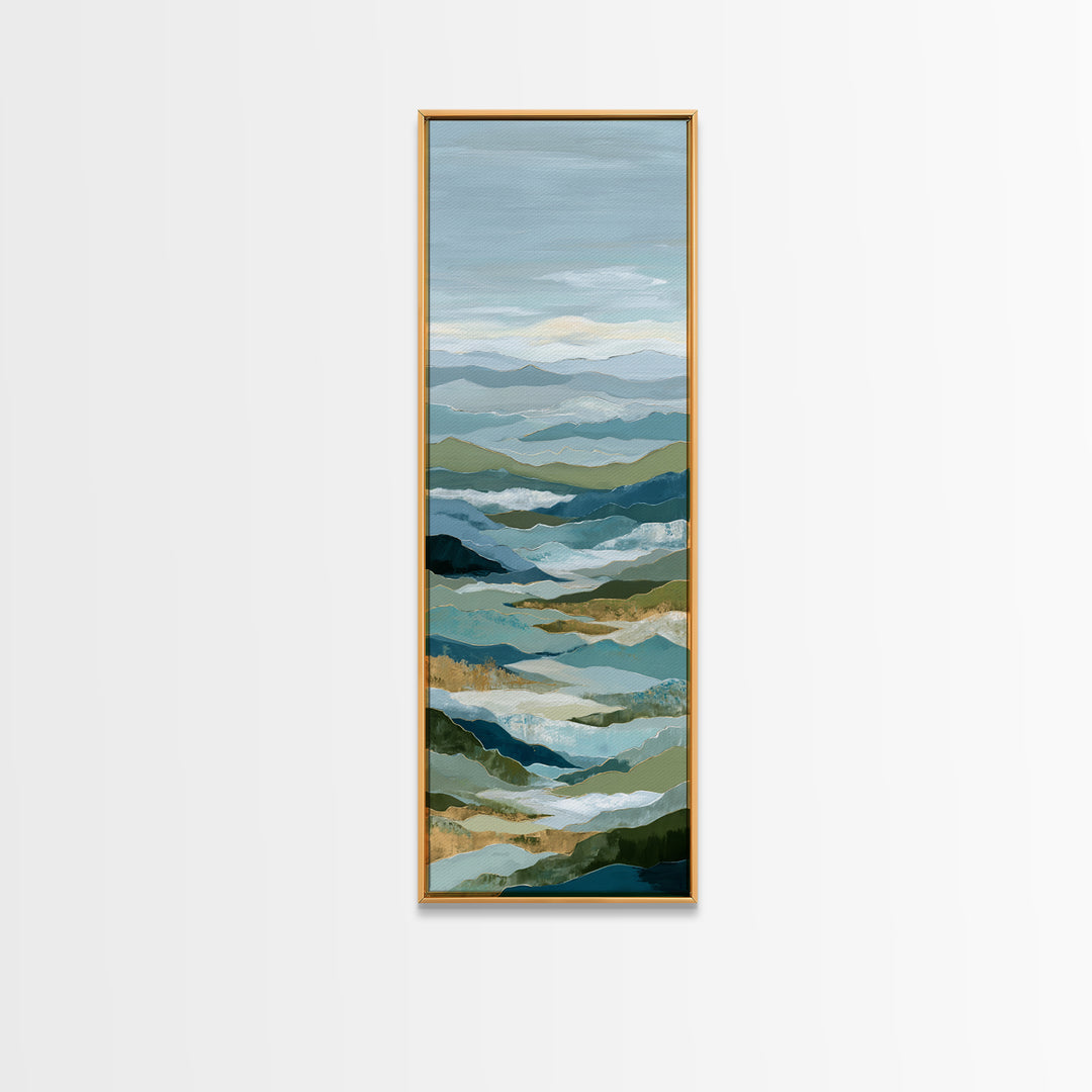 Soft Mountain Landscape Canvas Print, Medical Office Art, Biology Art, Office Decor, Fine Art, Calm, Art Print, Room Decor, MOA-1x3-14