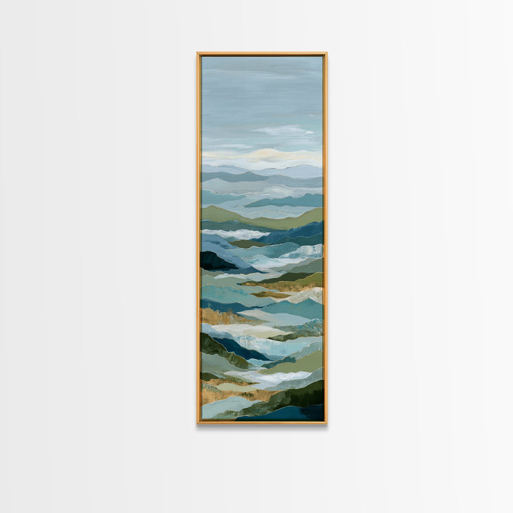 Soft Mountain Landscape Canvas Print, Medical Office Art, Biology Art, Office Decor, Fine Art, Calm, Art Print, Room Decor, MOA-1x3-14