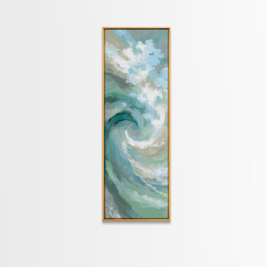 Abstract Healing Spiral Framed Canvas Print, Medical Office Art, Minimalist Decor, Office Decor, Abstract Art, Calm, MOA-1x3-3