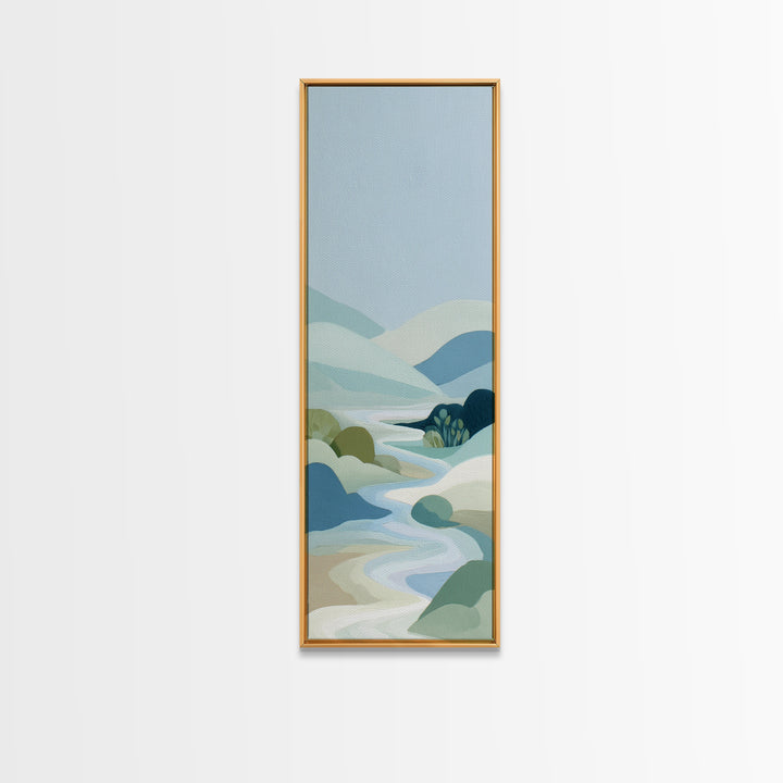 Simple Line Figure Framed Canvas Print, Medical Office Art, Heart Anatomy Print, Office Decor, Oil Painting, Calm, MOA-1x3-30