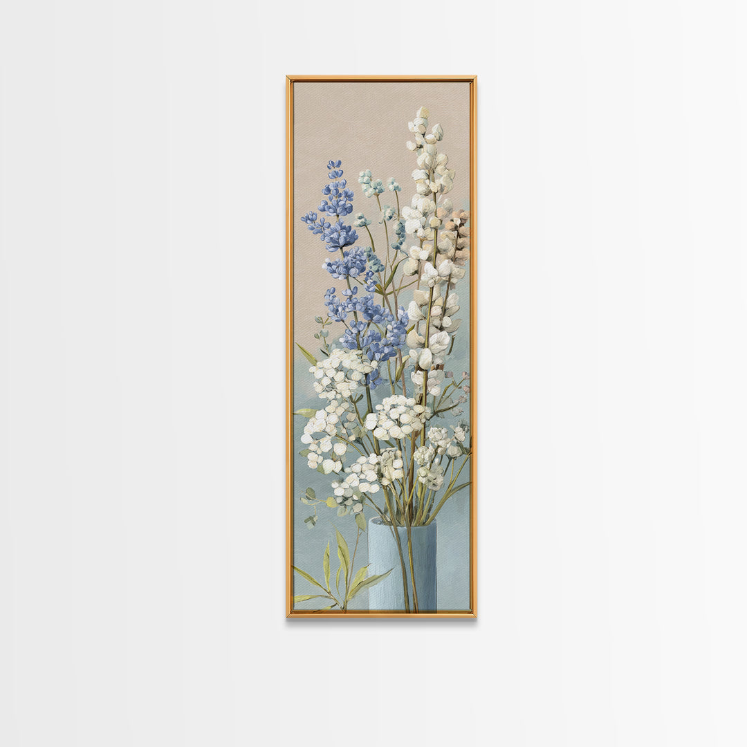 Lavender Botanical Still Life Canvas Print, Medical Office Art, Dental Office Decor, Office Decor, Oil Painting, Calm, MOA-1x3-33