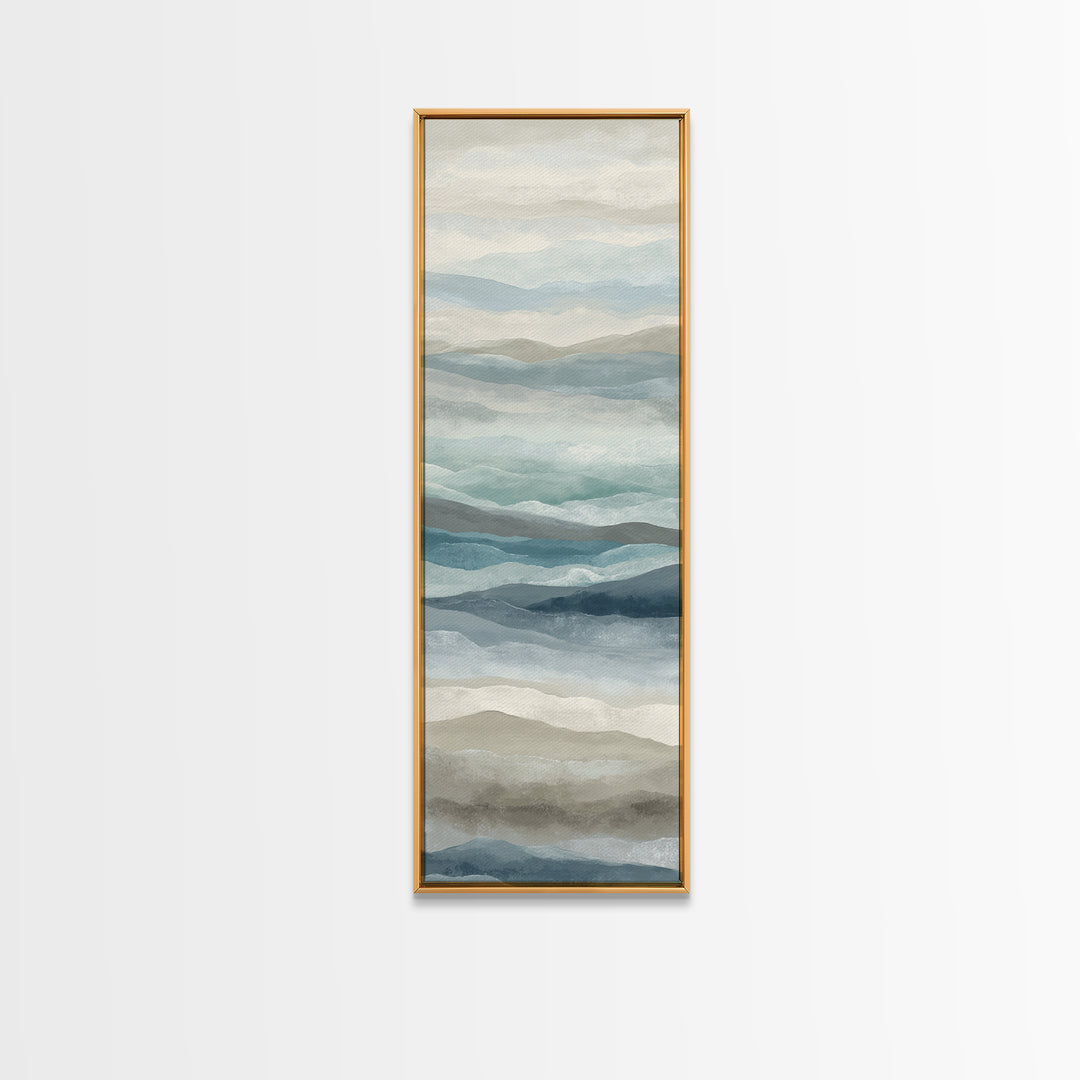 Peaceful Ocean Horizon Canvas Print, Medical Office Art, Printable Wall Art, Office Decor, Oil Painting, Calm, Anatomy Wall Art, MOA-1x3-40