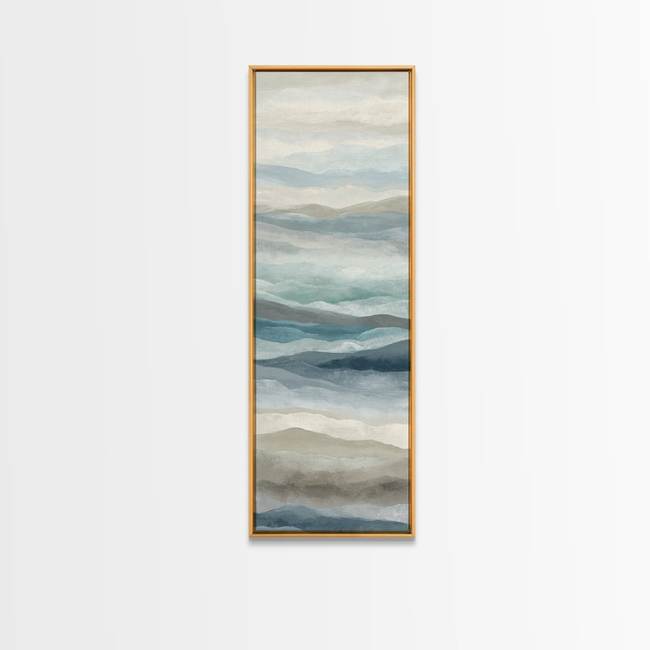 Peaceful Ocean Horizon Canvas Print, Medical Office Art, Printable Wall Art, Office Decor, Oil Painting, Calm, Anatomy Wall Art, MOA-1x3-40