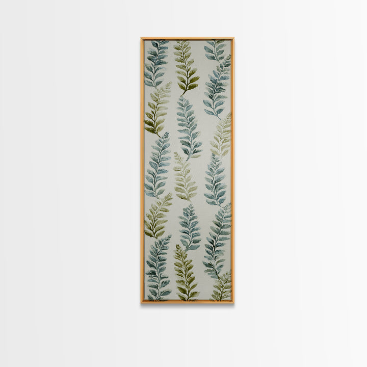 Minimal Green Fern Specimen Canvas Print, Medical Office Art, Contemporary Art, Office Decor, Fine Art, Calm, Animal Art, MOA-1x3-44