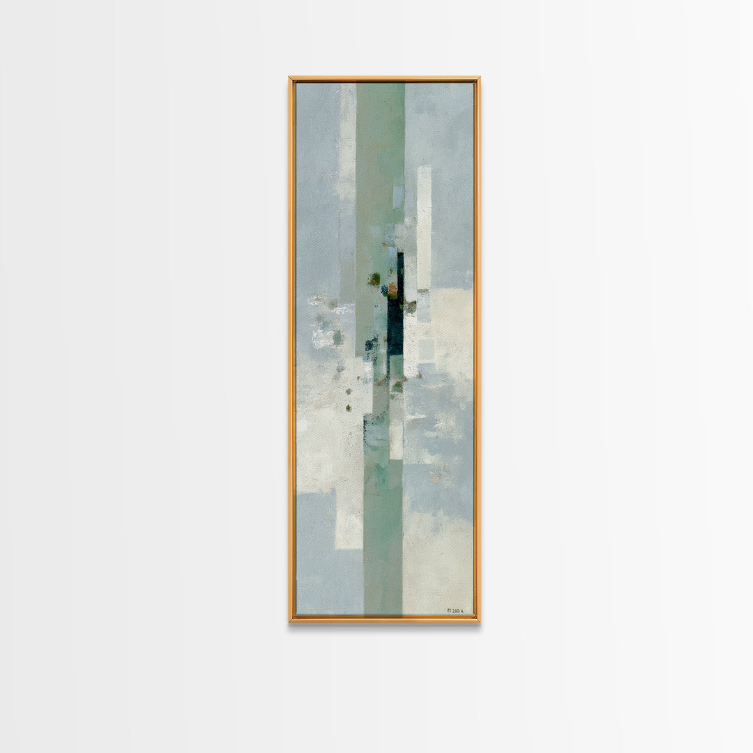 Clean Geometric Composition Framed Canvas Print, Medical Office Art, Science Art, Office Decor, Abstract Art, Calm, MOA-1x3-46