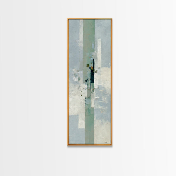 Clean Geometric Composition Framed Canvas Print, Medical Office Art, Science Art, Office Decor, Abstract Art, Calm, MOA-1x3-46
