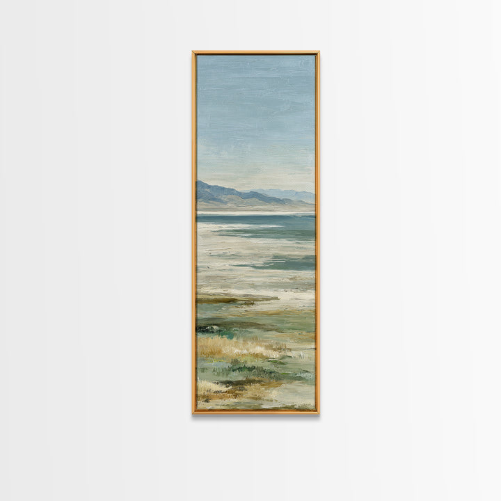 Large Neutral Landscape Framed Canvas Print, Medical Office Art, Home Decor, Office Decor, Fine Art, Calm, Medical Art, MOA-1x3-52