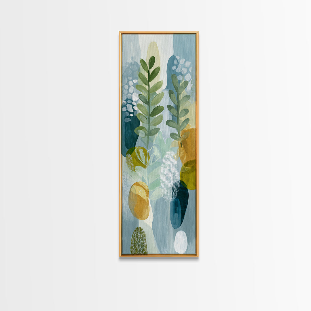Fresh Citrus and Leaves for Bright Optimism Canvas Print, Medical Office Art, Digital Art, Office Decor, Abstract Art, Calm, MOA-1x3-60