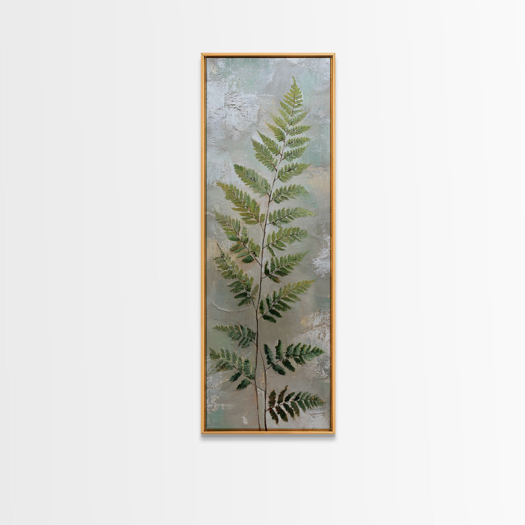 Minimal Green Fern Specimen Canvas Print, Medical Office Art, Dental Office Decor, Office Decor, Fine Art, Calm, Brain Art, MOA-1x3-68