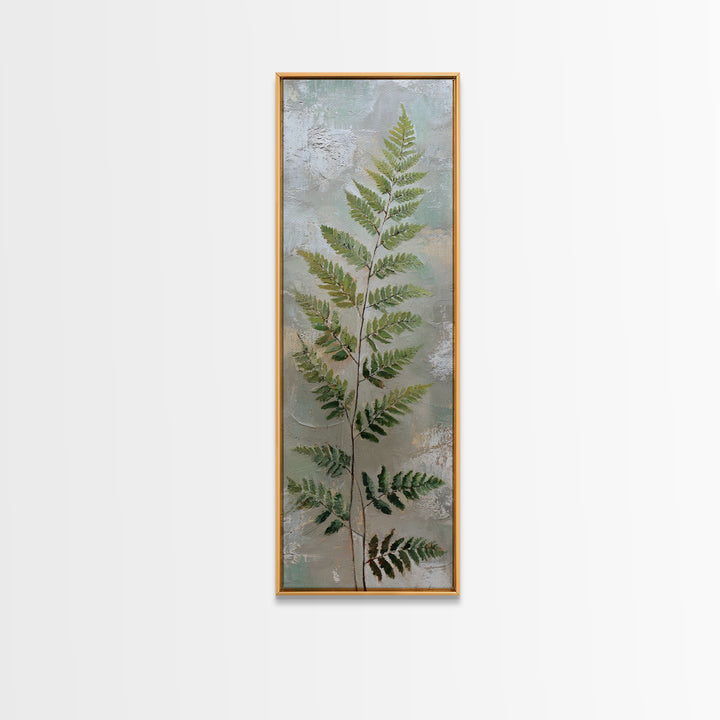 Minimal Green Fern Specimen Canvas Print, Medical Office Art, Dental Office Decor, Office Decor, Fine Art, Calm, Brain Art, MOA-1x3-68