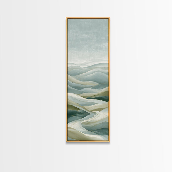 Clean Geometric Composition Framed Canvas Print, Medical Office Art, Science Art, Office Decor, Abstract Art, Calm, MOA-1x3-70