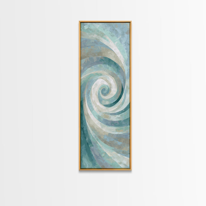 Abstract Healing Spiral Framed Canvas Print, Medical Office Art, Educational Poster, Office Decor, Calm, Fine Art Print, MOA-1x3-75